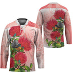 New Zealand Fantail Hockey Jersey Maori Koru With Pohutukawa Flowers - Aussie Hoodie