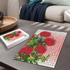 New Zealand Fantail Puzzle Maori Koru With Pohutukawa Flowers - Aussie Hoodie