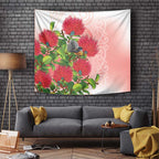 New Zealand Fantail Tapestry Maori Koru With Pohutukawa Flowers - Aussie Hoodie