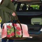 New Zealand Fantail Travel Bag Maori Koru With Pohutukawa Flowers - Aussie Hoodie