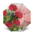 New Zealand Fantail Umbrella Maori Koru With Pohutukawa Flowers - Aussie Hoodie