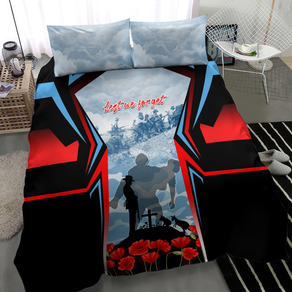 Australia ANZAC Day Bedding Set Gallipoli Soldiers Simple Style