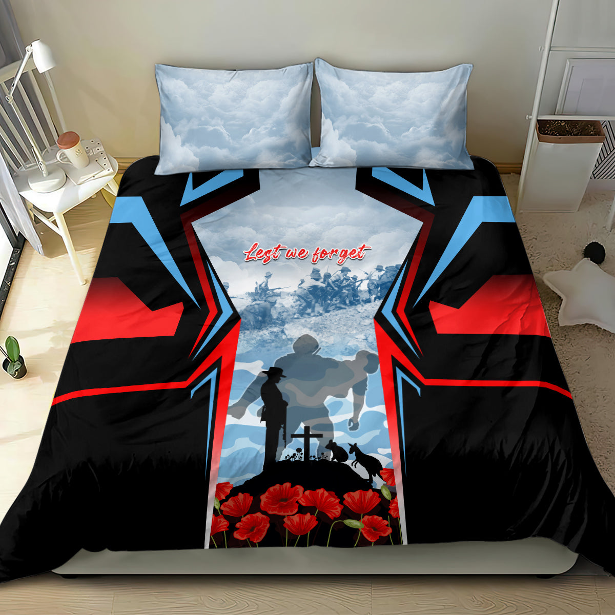 Australia ANZAC Day Bedding Set Gallipoli Soldiers Simple Style