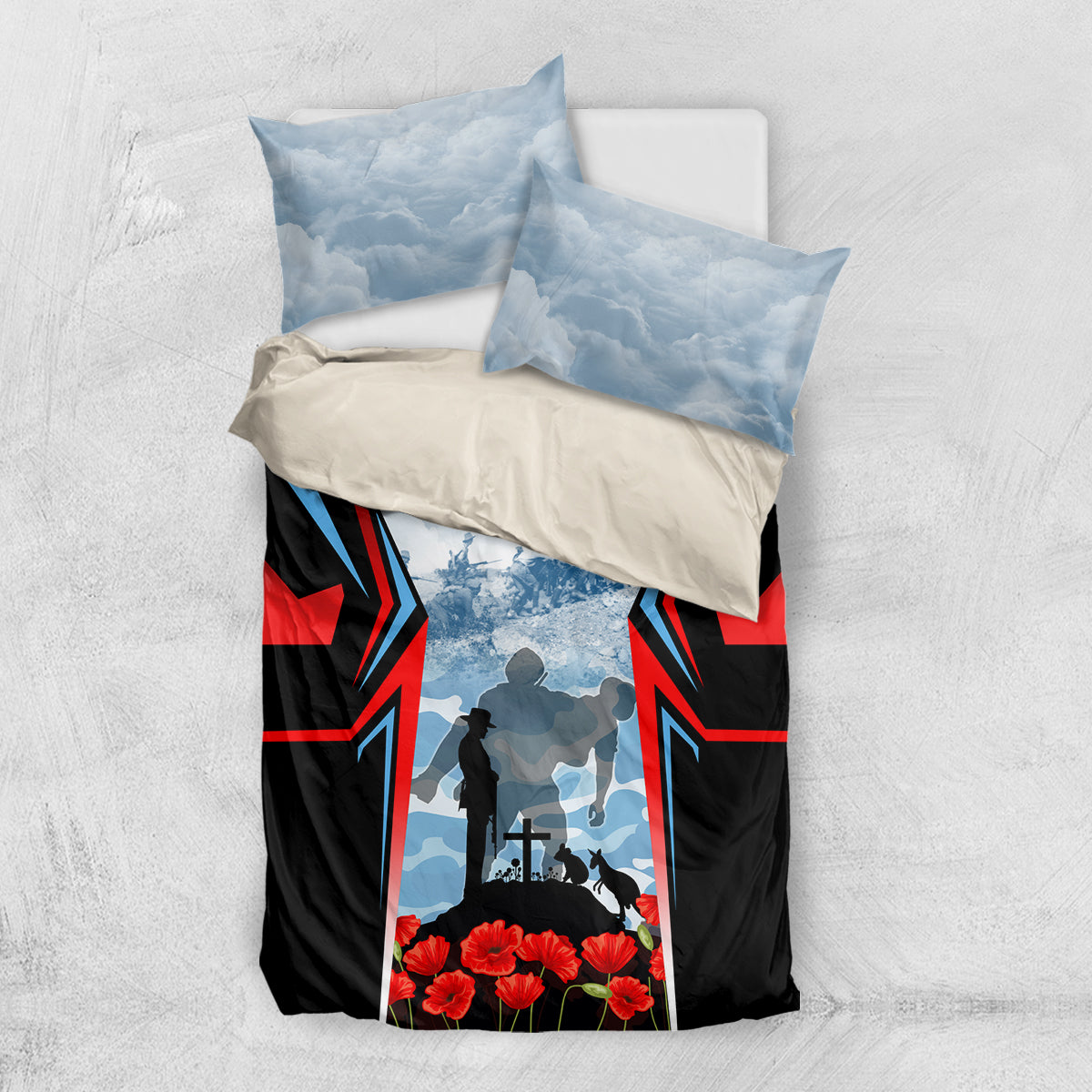 Australia ANZAC Day Bedding Set Gallipoli Soldiers Simple Style
