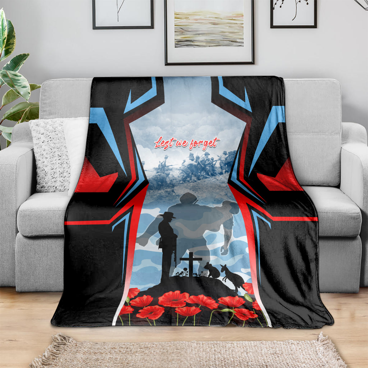 Australia ANZAC Day Blanket Gallipoli Soldiers Simple Style