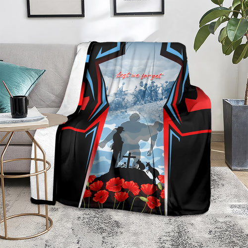 Australia ANZAC Day Blanket Gallipoli Soldiers Simple Style