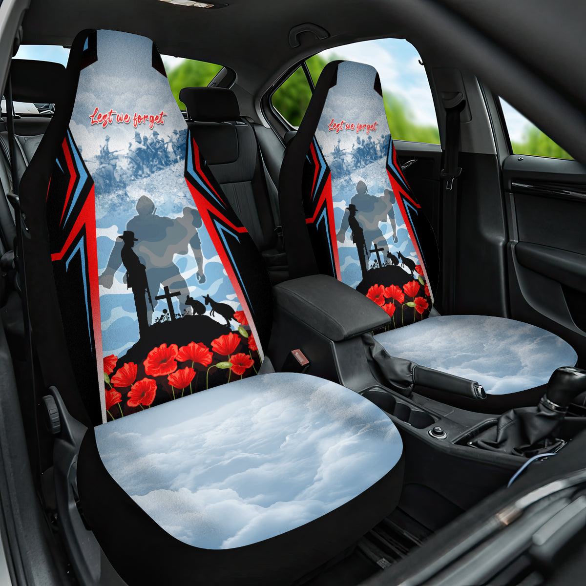Australia ANZAC Day Car Seat Cover Gallipoli Soldiers Simple Style