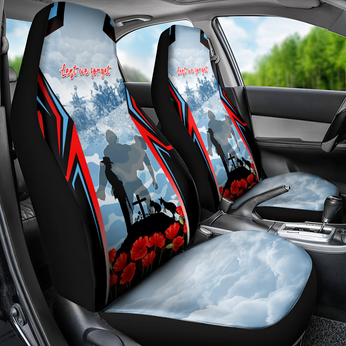 Australia ANZAC Day Car Seat Cover Gallipoli Soldiers Simple Style