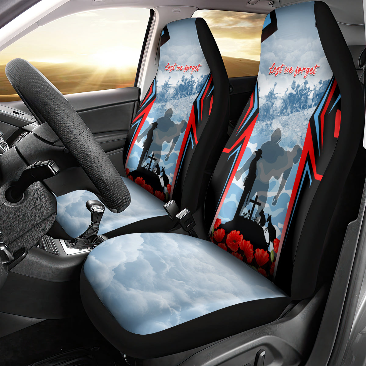 Australia ANZAC Day Car Seat Cover Gallipoli Soldiers Simple Style