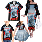 Australia ANZAC Day Family Matching Off The Shoulder Long Sleeve Dress and Hawaiian Shirt Gallipoli Soldiers Simple Style