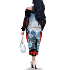 Australia ANZAC Day Family Matching Off The Shoulder Long Sleeve Dress and Hawaiian Shirt Gallipoli Soldiers Simple Style