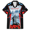 Australia ANZAC Day Family Matching Short Sleeve Bodycon Dress and Hawaiian Shirt Gallipoli Soldiers Simple Style