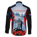 Australia ANZAC Day Family Matching Summer Maxi Dress and Hawaiian Shirt Gallipoli Soldiers Simple Style