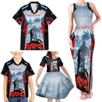 Australia ANZAC Day Family Matching Tank Maxi Dress and Hawaiian Shirt Gallipoli Soldiers Simple Style