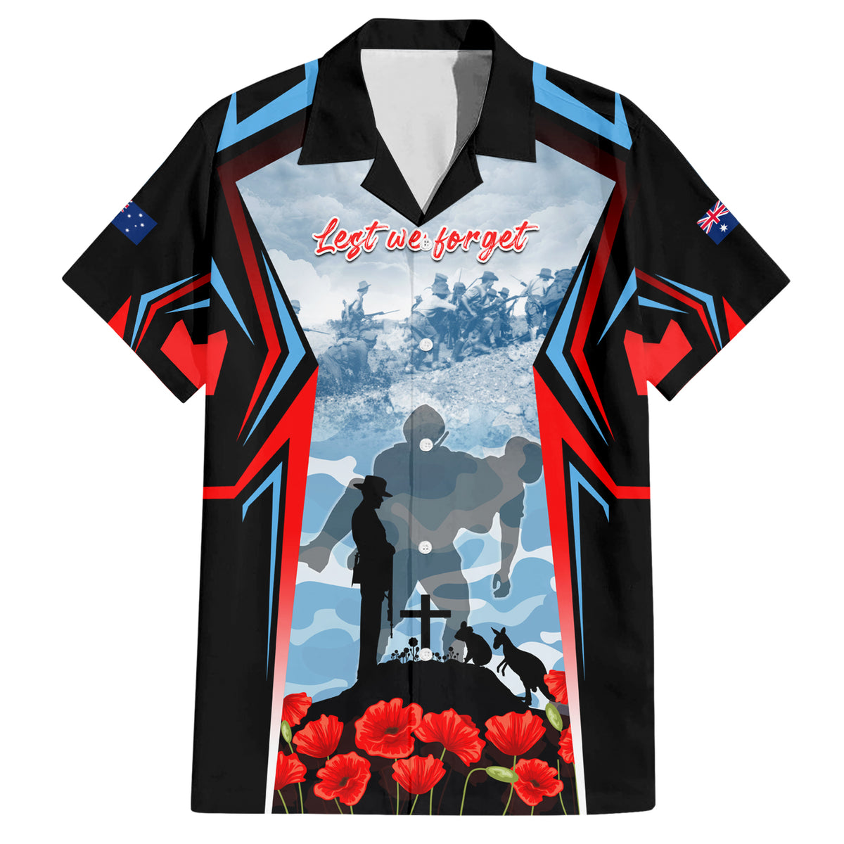 Australia ANZAC Day Hawaiian Shirt Gallipoli Soldiers Simple Style