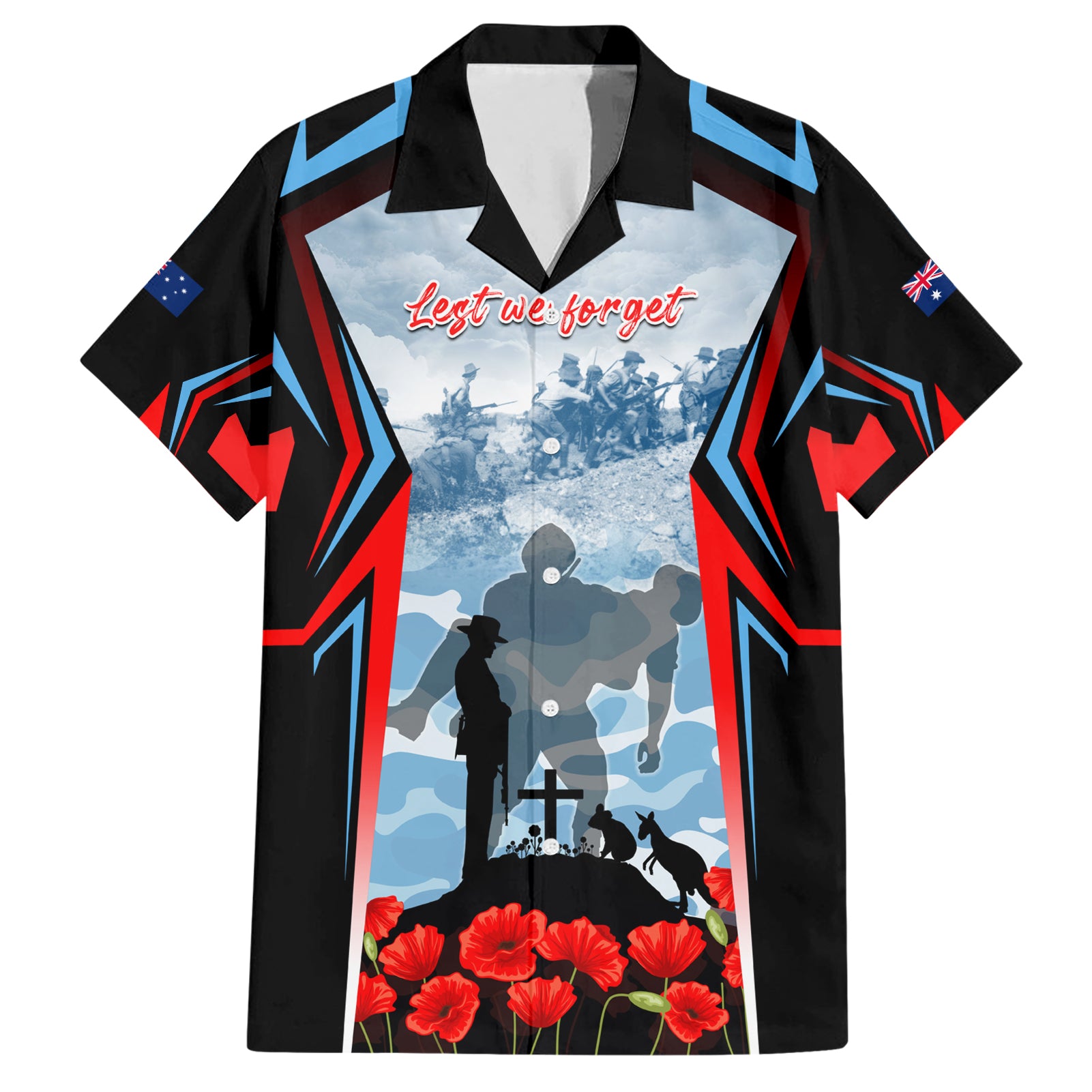 Australia ANZAC Day Hawaiian Shirt Gallipoli Soldiers Simple Style