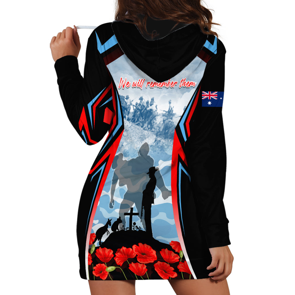 Australia ANZAC Day Hoodie Dress Gallipoli Soldiers Simple Style