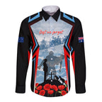 Australia ANZAC Day Long Sleeve Button Shirt Gallipoli Soldiers Simple Style
