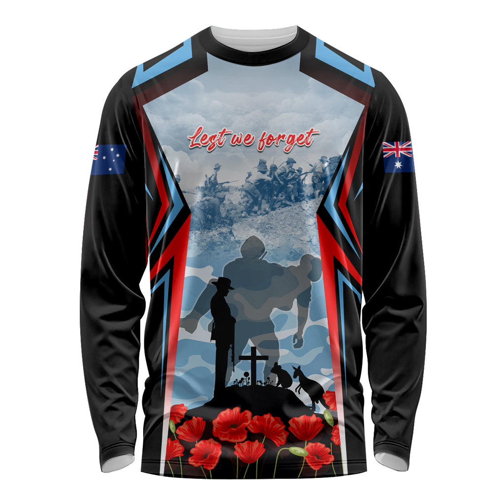 Australia ANZAC Day Long Sleeve Shirt Gallipoli Soldiers Simple Style