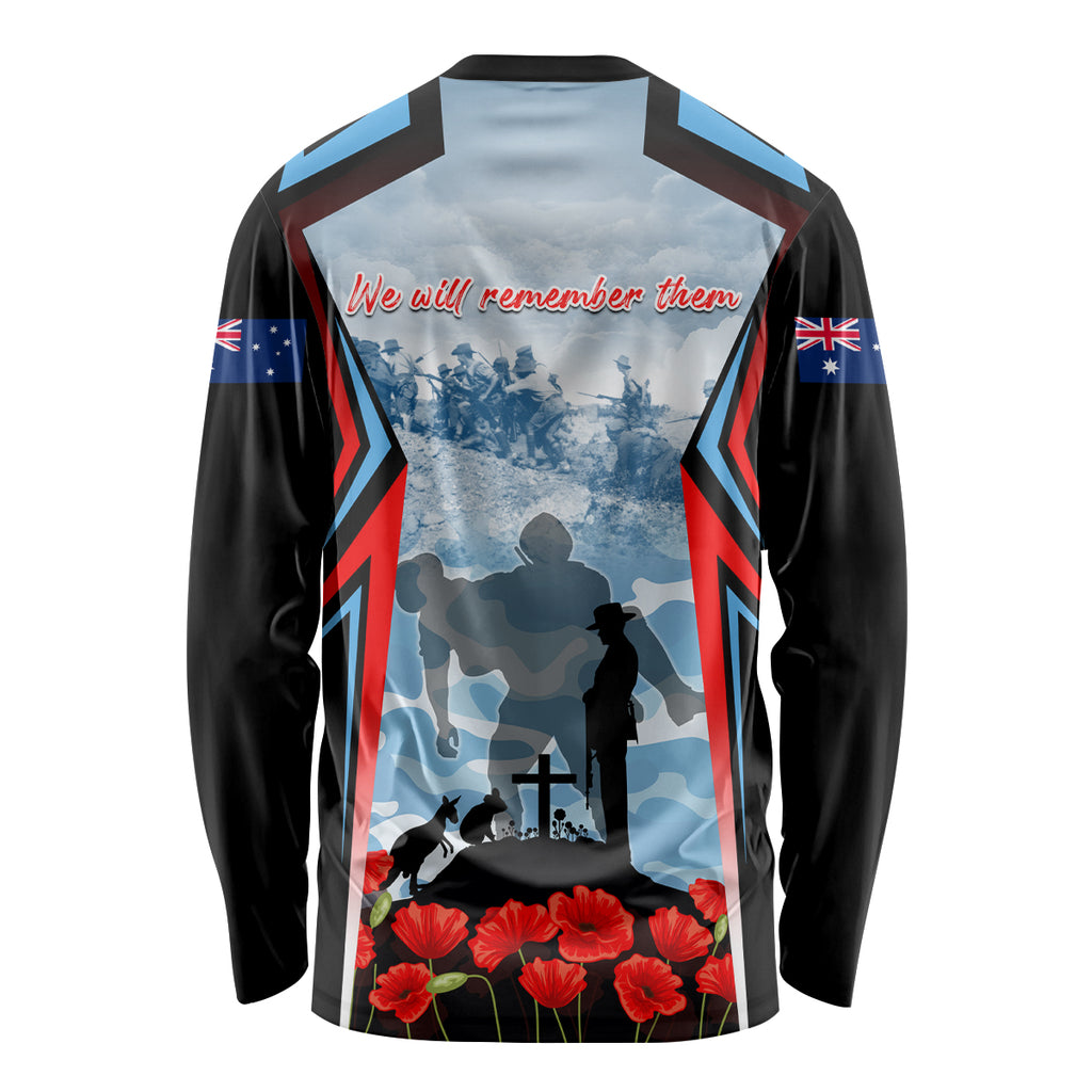 Australia ANZAC Day Long Sleeve Shirt Gallipoli Soldiers Simple Style