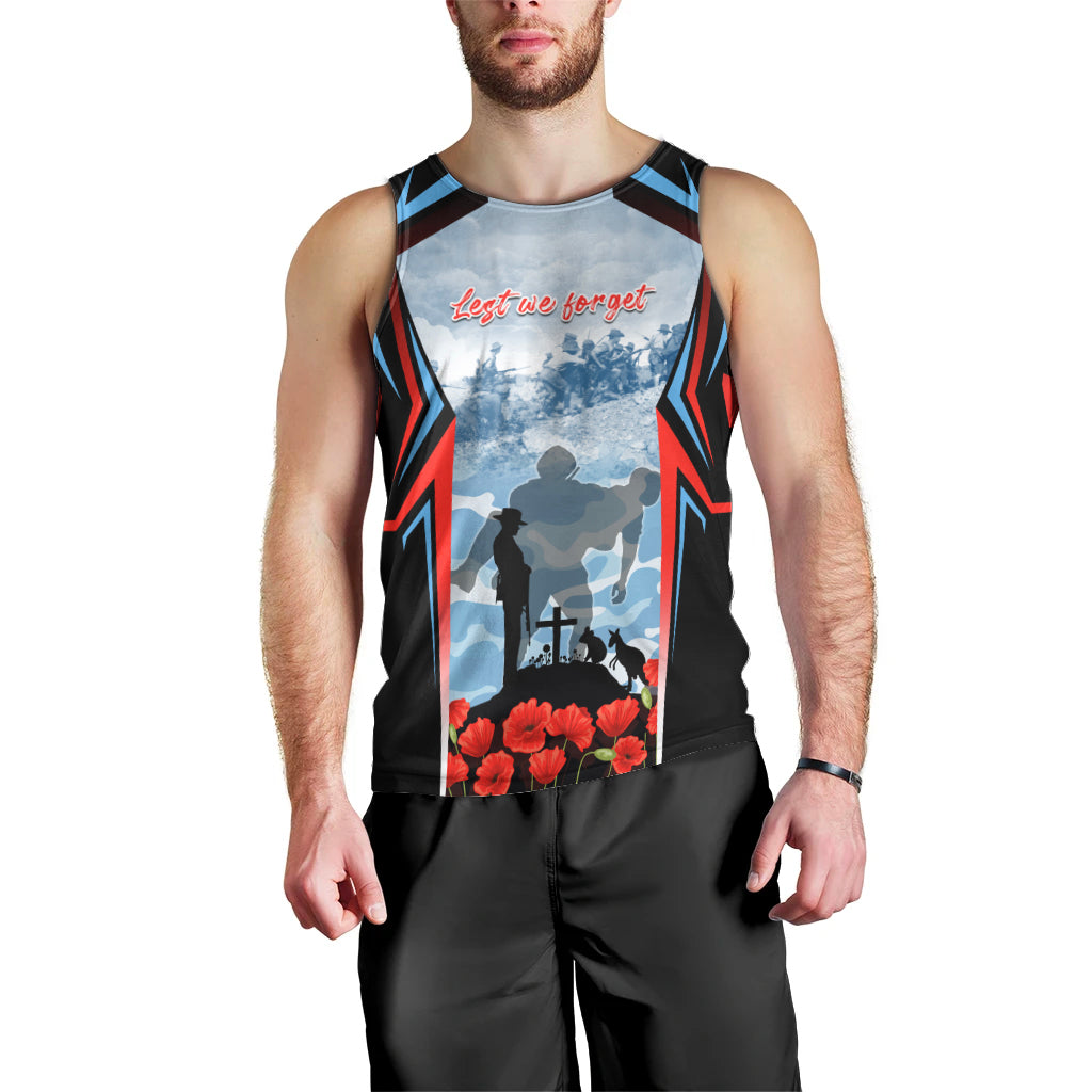 Australia ANZAC Day Men Tank Top Gallipoli Soldiers Simple Style