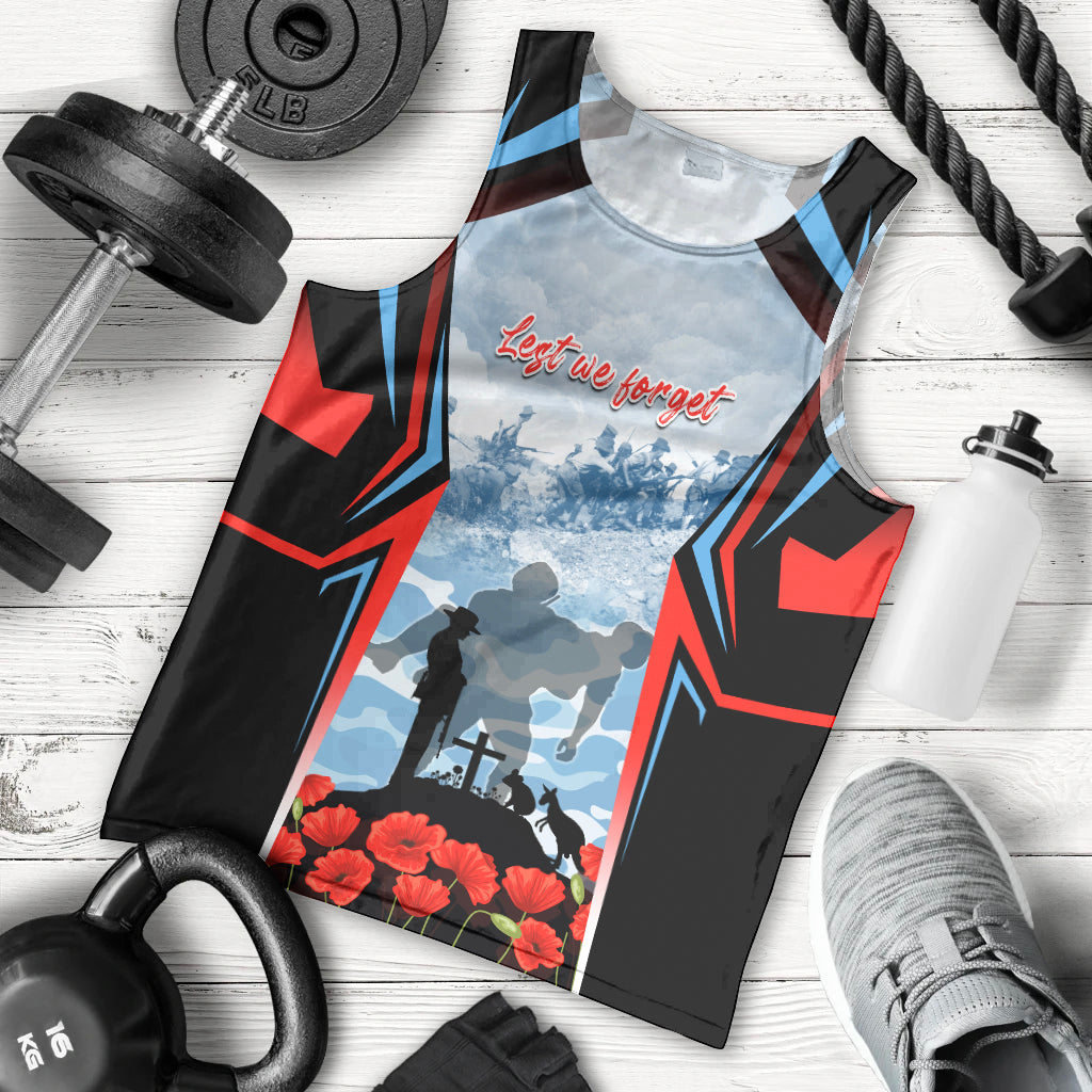 Australia ANZAC Day Men Tank Top Gallipoli Soldiers Simple Style