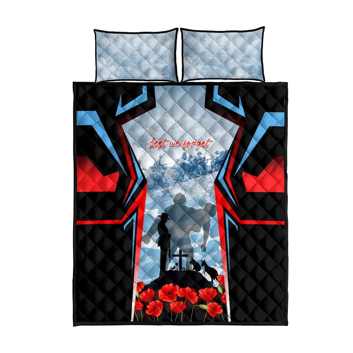 Australia ANZAC Day Quilt Bed Set Gallipoli Soldiers Simple Style