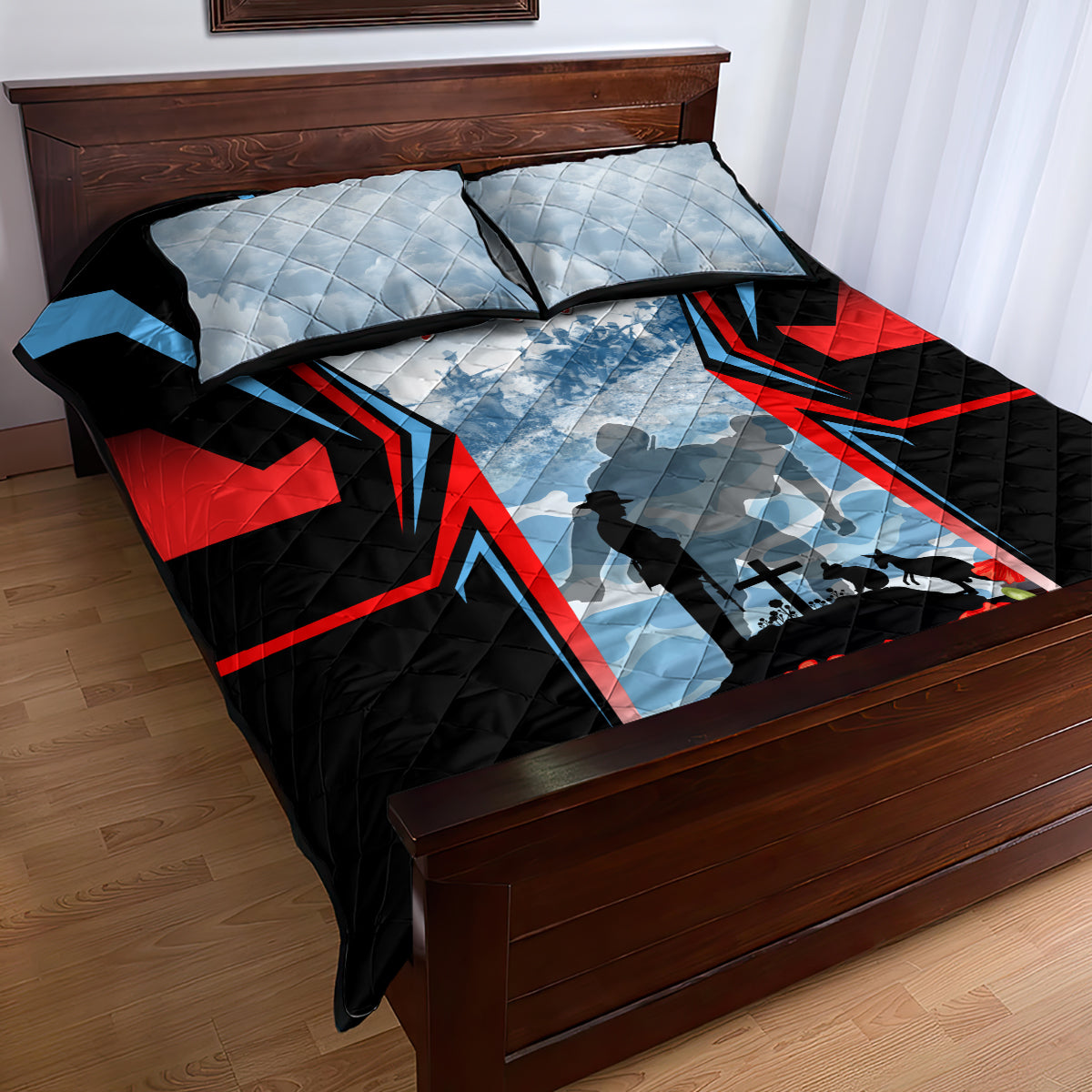 Australia ANZAC Day Quilt Bed Set Gallipoli Soldiers Simple Style