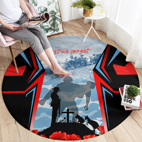 Australia ANZAC Day Round Carpet Gallipoli Soldiers Simple Style
