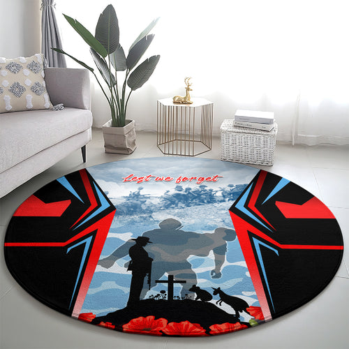 Australia ANZAC Day Round Carpet Gallipoli Soldiers Simple Style
