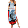 Australia ANZAC Day Summer Maxi Dress Gallipoli Soldiers Simple Style