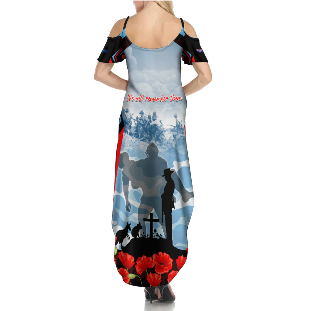Australia ANZAC Day Summer Maxi Dress Gallipoli Soldiers Simple Style