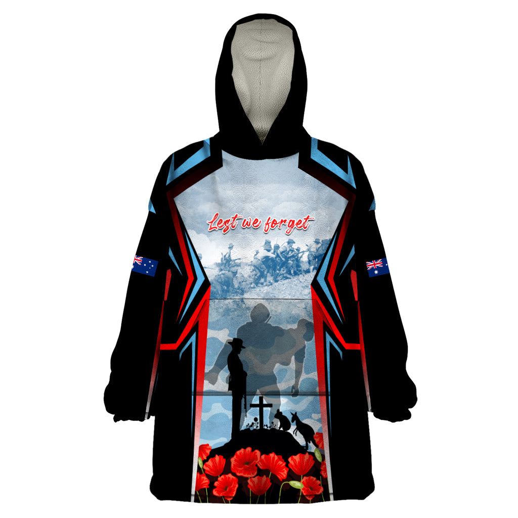 Australia ANZAC Day Wearable Blanket Hoodie Gallipoli Soldiers Simple Style