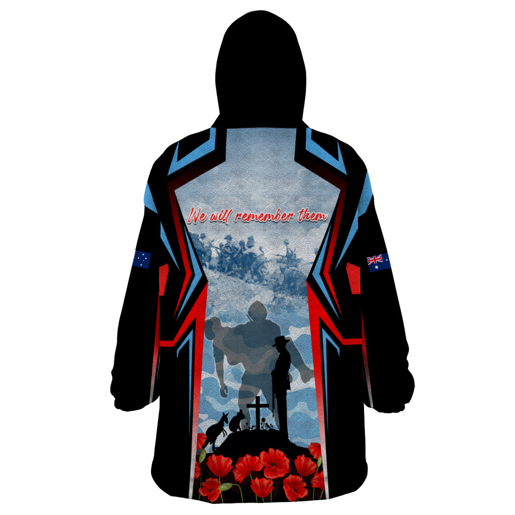 Australia ANZAC Day Wearable Blanket Hoodie Gallipoli Soldiers Simple Style