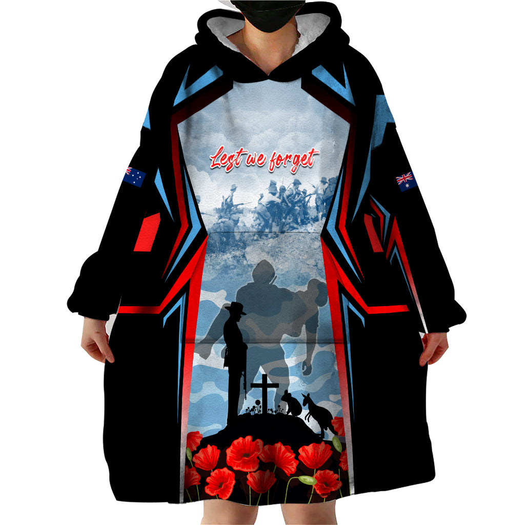 Australia ANZAC Day Wearable Blanket Hoodie Gallipoli Soldiers Simple Style