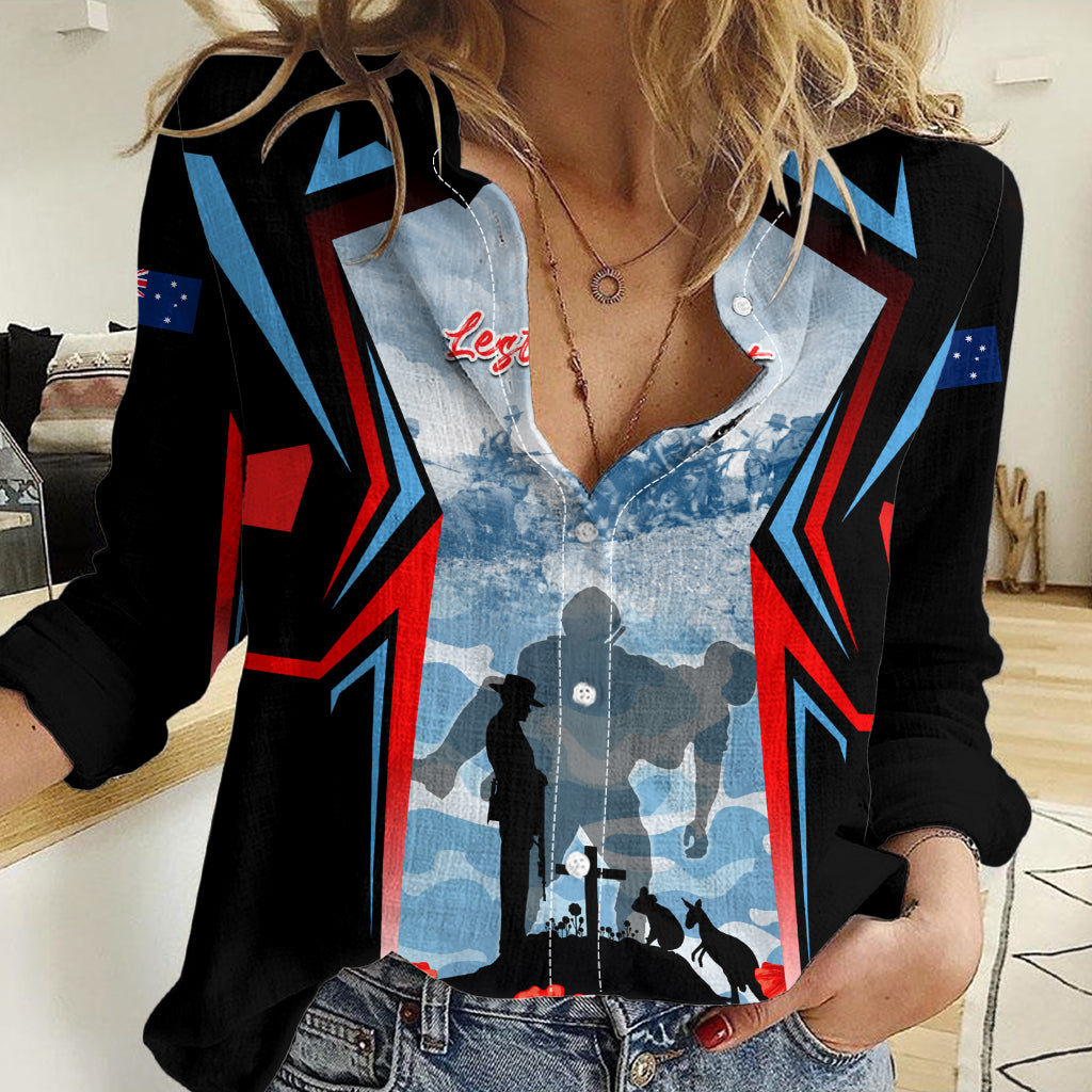 Australia ANZAC Day Women Casual Shirt Gallipoli Soldiers Simple Style