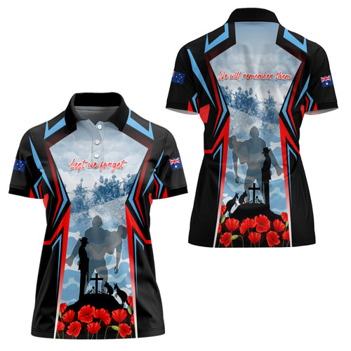 Australia ANZAC Day Women Polo Shirt Gallipoli Soldiers Simple Style