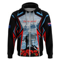 Australia ANZAC Day Zip Hoodie Gallipoli Soldiers Simple Style