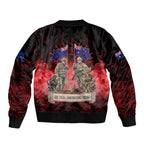 Australia And New Zealand ANZAC Day Bomber Jacket Soldiers Lest We Forget