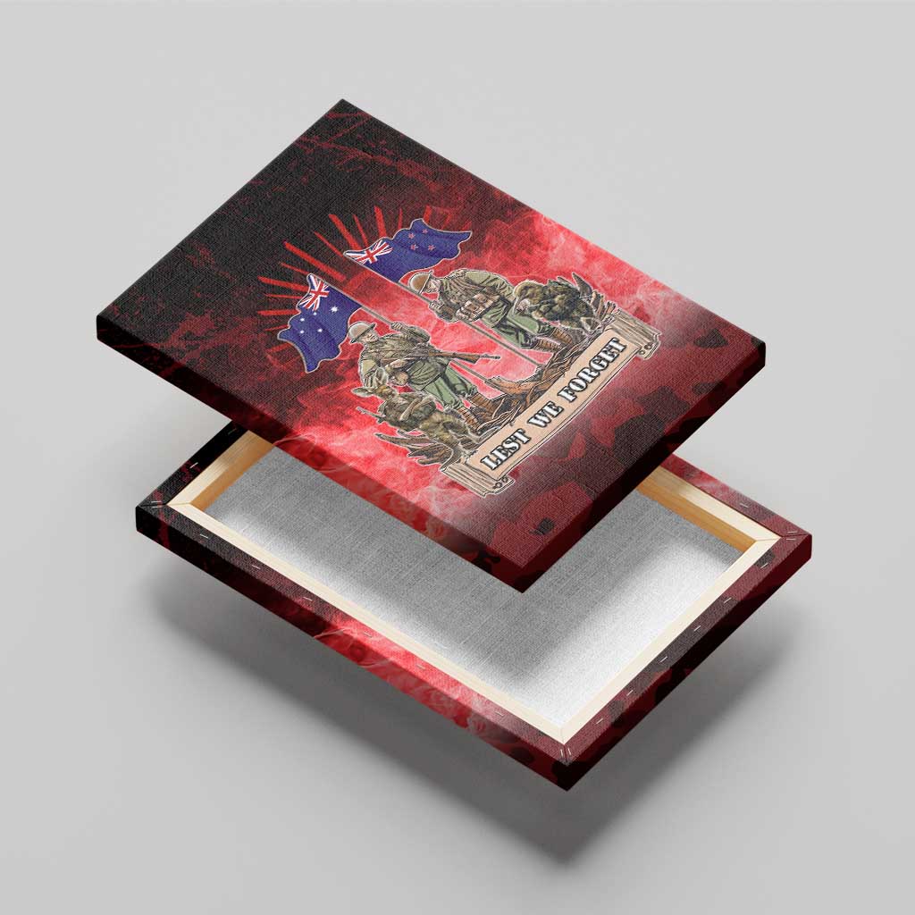 Australia And New Zealand ANZAC Day Canvas Wall Art Soldiers Lest We Forget