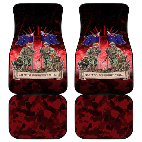 Australia And New Zealand ANZAC Day Car Mats Soldiers Lest We Forget