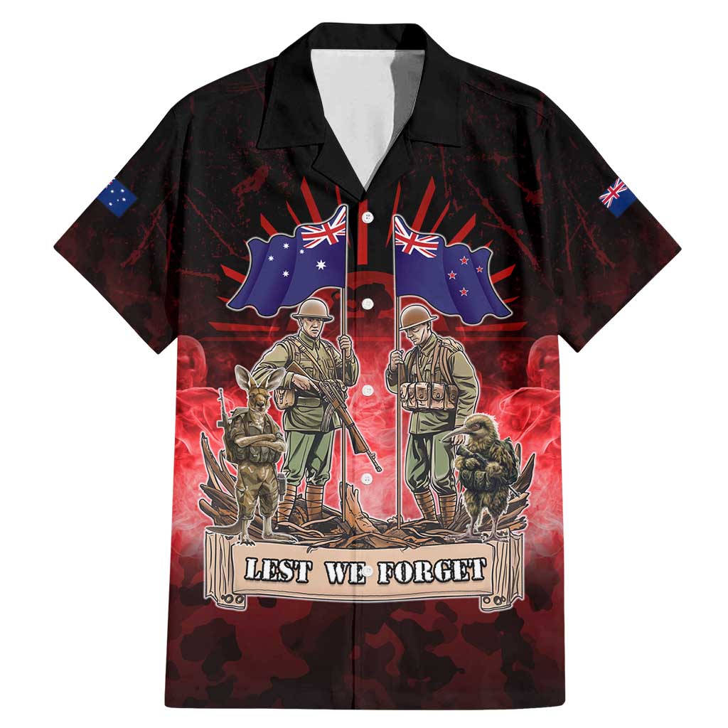 Australia And New Zealand ANZAC Day Family Matching Mermaid Dress and Hawaiian Shirt Soldiers Lest We Forget