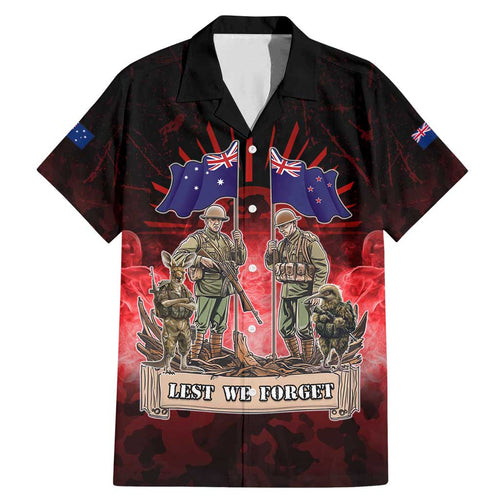 Australia And New Zealand ANZAC Day Family Matching Mermaid Dress and Hawaiian Shirt Soldiers Lest We Forget