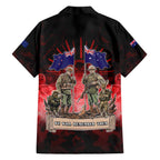 Australia And New Zealand ANZAC Day Family Matching Off The Shoulder Long Sleeve Dress and Hawaiian Shirt Soldiers Lest We Forget