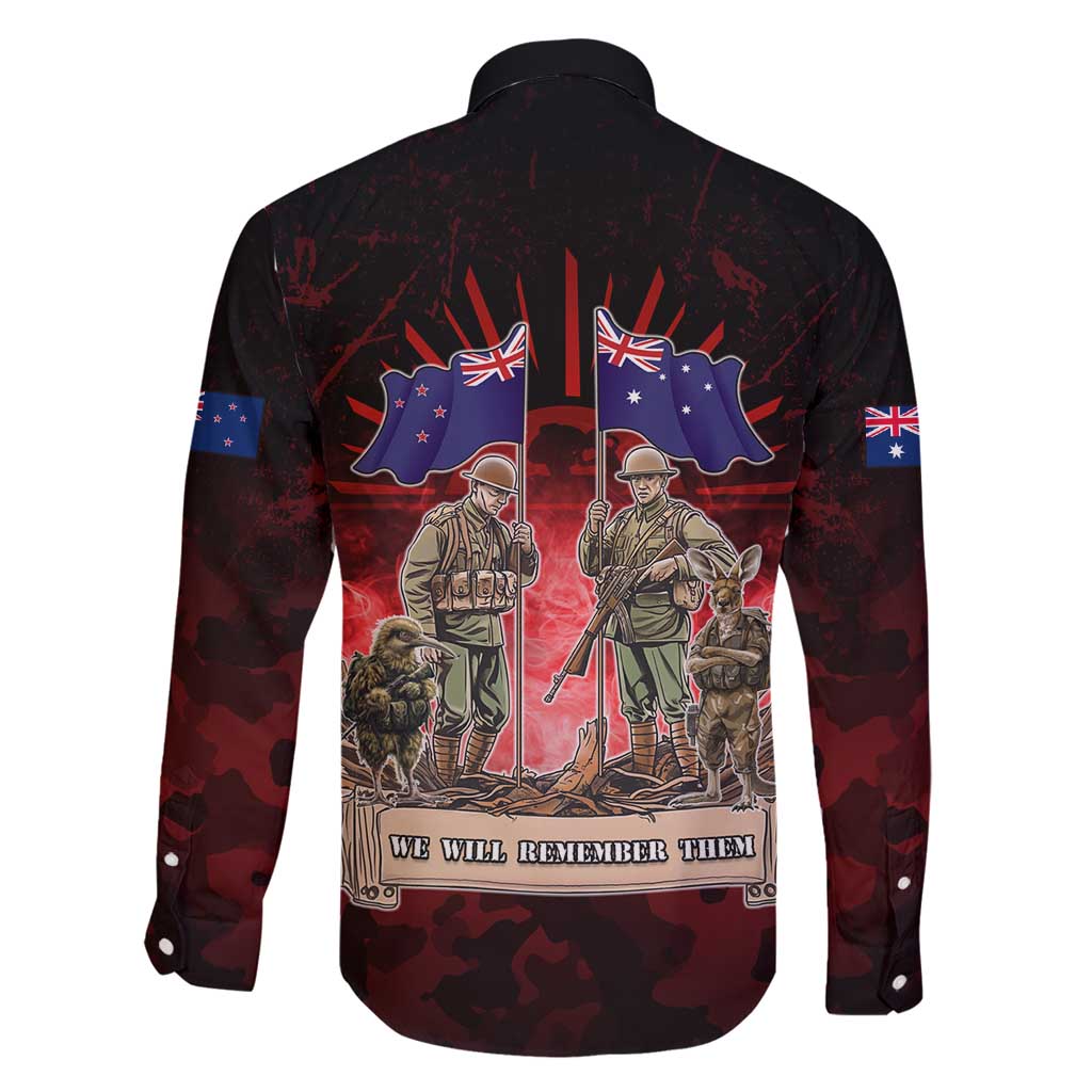 Australia And New Zealand ANZAC Day Family Matching Off Shoulder Maxi Dress and Hawaiian Shirt Soldiers Lest We Forget
