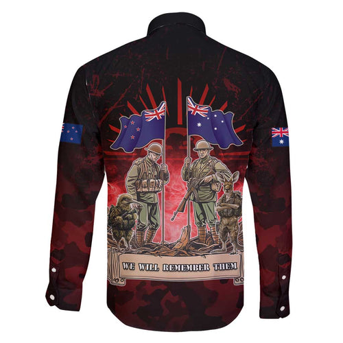 Australia And New Zealand ANZAC Day Family Matching Off Shoulder Maxi Dress and Hawaiian Shirt Soldiers Lest We Forget