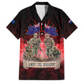 Australia And New Zealand ANZAC Day Family Matching Short Sleeve Bodycon Dress and Hawaiian Shirt Soldiers Lest We Forget