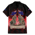 Australia And New Zealand ANZAC Day Family Matching Short Sleeve Bodycon Dress and Hawaiian Shirt Soldiers Lest We Forget
