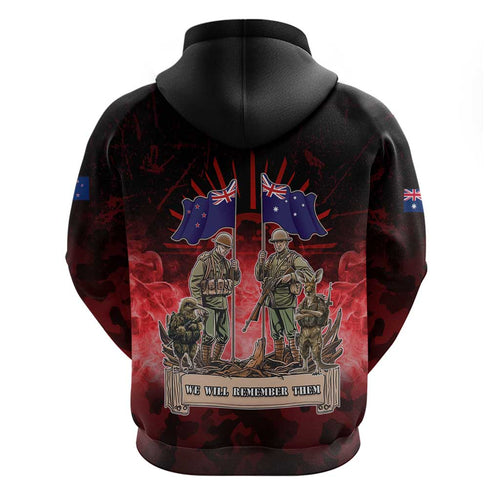 Australia And New Zealand ANZAC Day Hoodie Soldiers Lest We Forget
