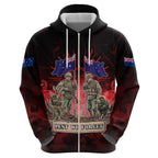 Australia And New Zealand ANZAC Day Hoodie Soldiers Lest We Forget